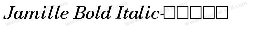 Jamille Bold Italic字体转换